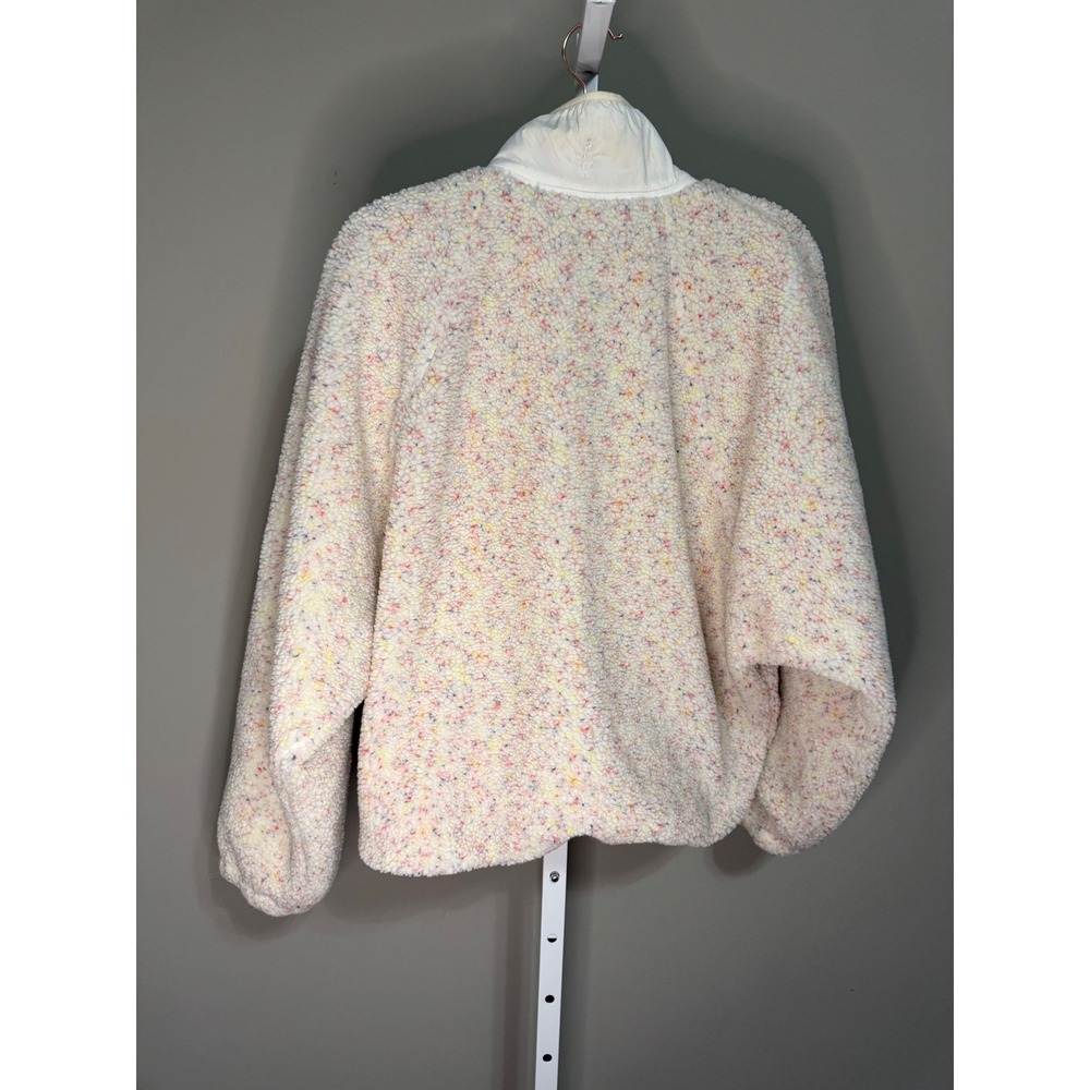 FP Movement by Free People Speckled Cream Sherpa Zip Jacket - Picture 4 of 9